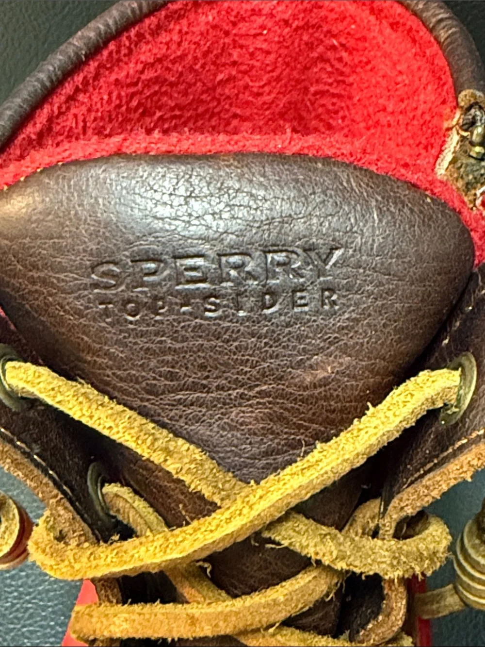 Sperry Top Sider Red and Brown Kids Waterproof Duck Boots